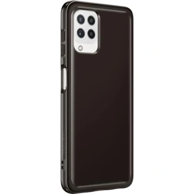 Bild av Samsung Mjukt klart skydd smartphone EF QA225 för Galaxy A22 mobiltelefonfodral, extra tunt och greppbart, skyddsfodral, transparent, svart