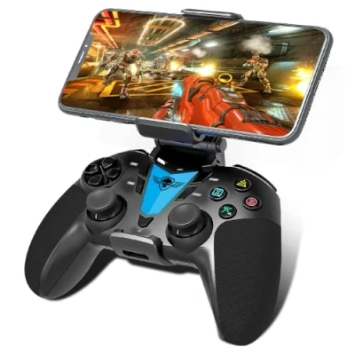 Bild av Bluetooth Android telefonkontroll med programmerbar knapp + smartphone hållare ingår kompatibel iPhone, Apple TV, iOS, Android, PS4, PS3 och PC Gamer spela Fortnite, Call of Duty på mobil