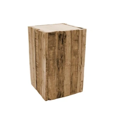 Bild av Spetebo Design Träpall fyrkantig 30 x 20 cm blompall, sidobord, träklots, blomstativ