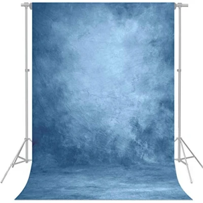 Bild av econious fotobakgrund, 1,5 x 2,2 m abstrakt ljusblå professionell fotograferingsbakgrund för studio rekvisita, med stångficka (endast bakgrund)