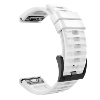 Bild av MoKo 22mm Band Compatible with Fenix 6/6 Pro/5/5 Plus/Forerunner 945/935/Approach S62/S60/Quatix 6/ Instinct/MARQ, Quick Fit Soft Silicone Adjustable Replacement Watch Strap White