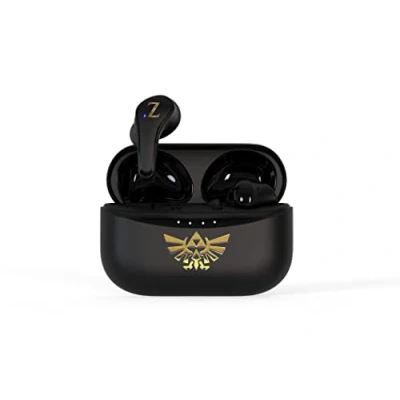 Bild av OTL Technologies Zelda Bluetooth V5.0 trådlösa hörlurar för barn med laddningsfodral. Svart