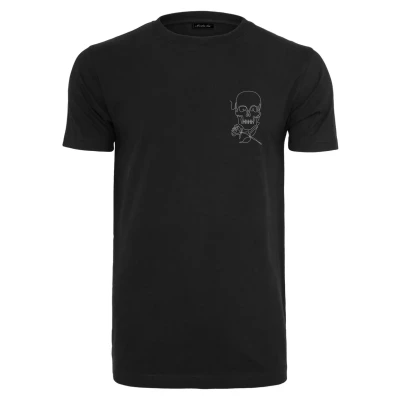 Bild av Mister TEE Skull ONE LINE Tshirt med print, Storlek: Small, Black