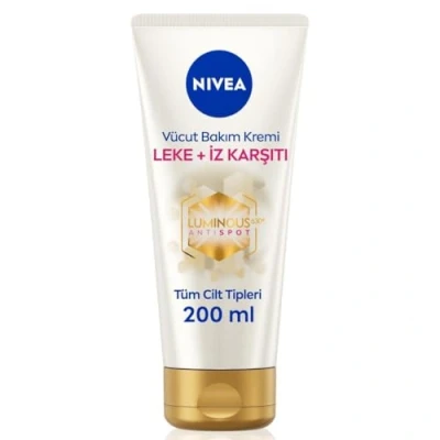 Bild av NIVEA LUMINOUS630 Body Cream anti bristningar och pigmentfläckar, kroppslotion balanserar skillnader i hudton, lätt konsistens återfuktar 48h (200 ml)
