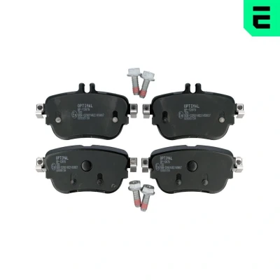 Bild av OPTIMAL BP 12879 Jeu de plaquettes frein Essieu arrière préparé pour indicateur d&#039;usure, contact signal d&#039;usure exclu avec vis d&#039;étrier