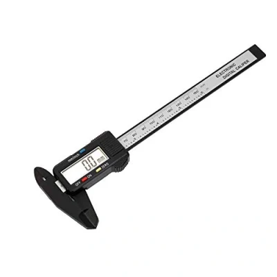 Bild av KATSU Tools 40141564, 6 Inch Digital Caliper with Large Screen, Carbon Fiber Material, Imperial and Metric Units, Fraction Conversion, Electronic Vernier Measuring Tool