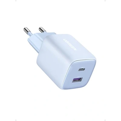 Bild av UGREEN Nexode 35W USB C laddare 2 ports strömförsörjning GaN II Tech snabbladdare Kompatibel med iPhone 15 Pro Max, Pro, 15, 14, Galaxy S24 Ultra, S23, iPad, Tab A8, Pixel, HomePod (Blå)