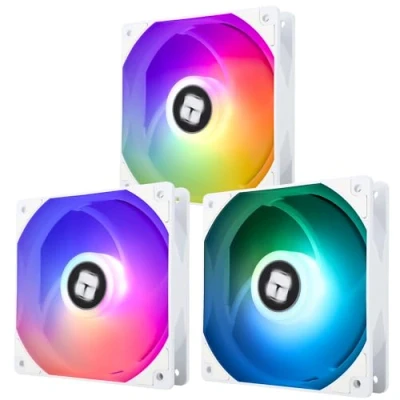 Bild av Thermalright TL C12CW S X3 CPU fläkt, 120 mm, vit färg, ARGB, 4 stift, PWM tyst fläkt med FDB lager ingår
