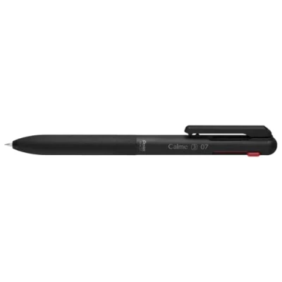 Bild av Pentel BXA107A A Calme kulspetspenna, tydligt dämpade klickljud, greppzon i läderutseende, påfyllningsbar, kula 0,7 mm = linjebredd 0,35 mm, skrivfärg svart, 1 PU 10 stycken