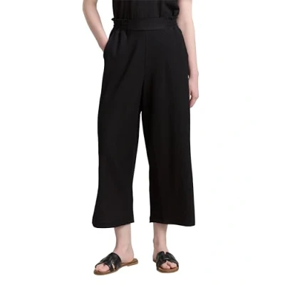Bild av TOM Tailor Denim Structured Culotte Tygbyxor, Storlek: Small, Deep black