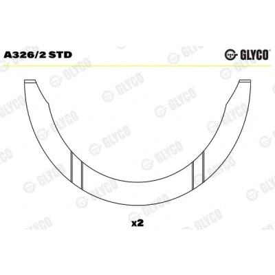 Bild av Distansskiva, vevaxel GLYCO A326/2 STD
