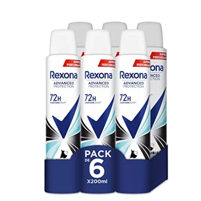 Bild av Rexona Advance Protection Invisible Aqua 72 h Aerosolspray för kvinnor 200 ml 6 pack