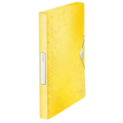 Bild av Leitz WOW Boxmapp, A4, upp till 250 ark, elastiska band, flexibel plast, gul, 46290016