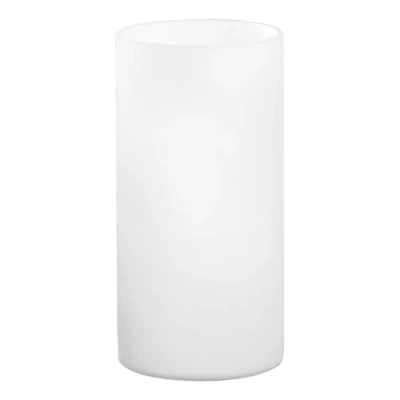 Bild av EGLO Bord Geo, minimalistisk bord, sänglampa av opal matt glas, vardagsrum i vitt, lampa med strömbrytare, E14 sockel