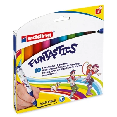 Bild av Tuschpennor 3.0mm Edding 14 Funtastics sorterade färger 10st