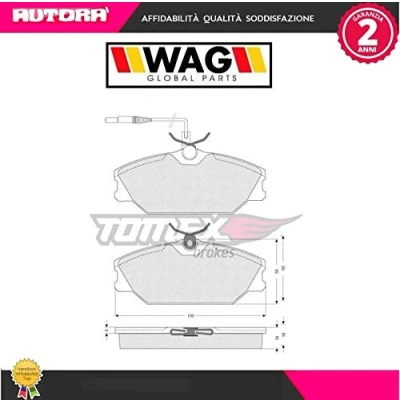 Bild av TOMEX brakes TX 10 76 Jeu de plaquettes frein Essieu avant contact signal d&#039;usure inclus RENAULT: Scénic 1, LAGUNA MEGANE 1