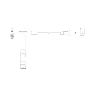 Bild av HITACHI 134775 Jeu De Fils d&#039;Allumage MERCEDES BENZ: W124 Coupe, Berline, Classe E Berline