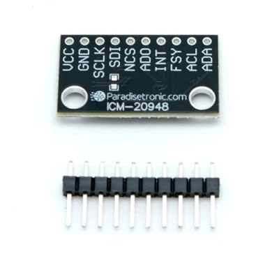 Bild av Paradisetronic.com ICM 20948 modul, 3 axlad accelerometer, gyroskop och magnetometer, 9DOF, I2C, SPI, MPU 9250 uppgradering
