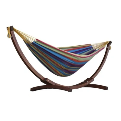 Bild av Vivere Cotton Hammock With Solid Pine Stand (260 Cm) Hängmatta Dubbel Mimosa