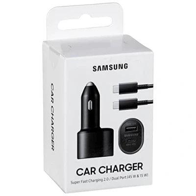 Bild av Typ C Max. 45 W(PD, QC, AFC)/USB A 15W (AFC, QC) + till kabel (5A)