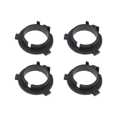 Bild av EMSea 4 x bil H7 LED strålkastare glödlampor sockel adapter uttagshållare hållare klämmor svart kompatibel med KIA K3 K4 K5 Hyundai Coupe