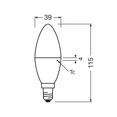 Bild av OSRAM LED Classic Star, stearinljus, matt, E14, 7,5 W, 4 000 K