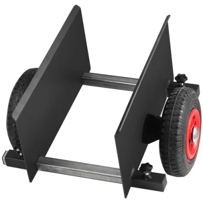 Bild av VEVOR Plattvagn 272 kg lastkapacitet, klämvagn platttransportvagn Q235B platttransporter med universalhjul, transportstöd, plattformsvagn, rullvagn 412 x 490 290 mm