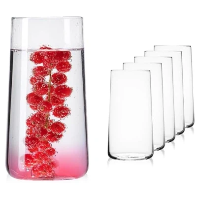 Bild av IMPERIAL Dricksglas av glas 490 ml (max 550 ml) set i 6 delar vattenglas juiceglas longdrinkglas cocktailglas stora