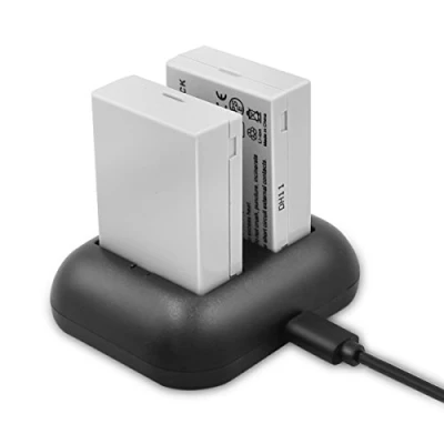 Bild av ENEGON Ersättningsbatteri (2 pack) och snabb dubbel laddare för Canon LP E8 EOS Rebel T2i, T3i, T4i, T5i, 550D, 600D, 650D, 700D, Kiss X4, X5, X6, X6i, X7i, LC E8E digitalkamera