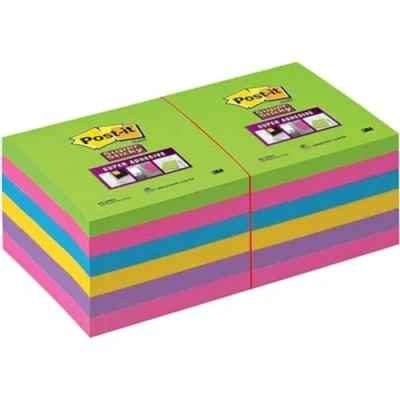 Bild av Post it Notes 76 x mm superklibbiga anteckningar, Miami färgkollektion Enda gUL