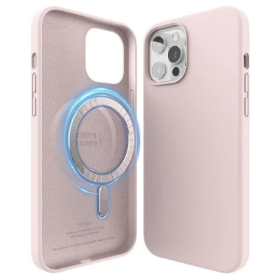 Bild av elago Magnetiskt silikonfodral kompatibelt med iPhone 12, 12 Pro, 6,1 tum, inbyggda magneter, MagSafe tillbehör
