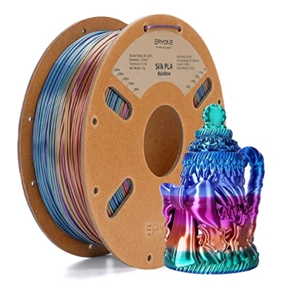 Bild av ERYONE Silk Rainobw PLA filament 1,75 mm, 3D skrivare filament, 0,03 1 kg/spole, Universe Rainbow