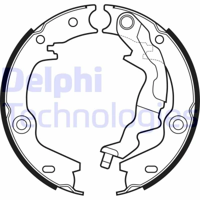 Bild av Bromsbackar, sats, parkeringsbroms DELPHI LS2161