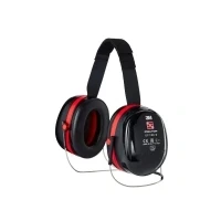 Bild av Peltor Optime III öronmuffar, 35 dB, svart/röd, halsband, H540B 412 SV