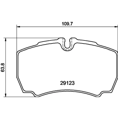 Bild av HELLA 8DB 355 005 381 Jeu de plaquettes frein préparé pour indicateur d&#039;usure avec vis d&#039;étrier IVECO: DAILY 6 , 4 Kasten/Kombi