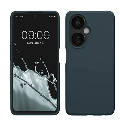 Bild av kwmobile fodral kompatibelt med OnePlus Nord CE 3 Lite 5G/Nord N30 5G silikon mobiltelefonfodral mjuk yta trådlös laddning mörk skiffer