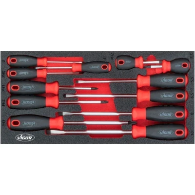 Bild av VIGOR V4989 Kit de tournevis 12 Module d&#039;outil (mousse calage PU)