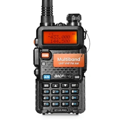 Bild av BAOFENG GT 5R Pro Walkie Talkie, Dual Band Radio för UHF VHF 144 146/430 440MHz, lång räckvidd med minne 128 kanaler, 1800 mAh batteri, hörlurar vuxna, stöds av Chirp