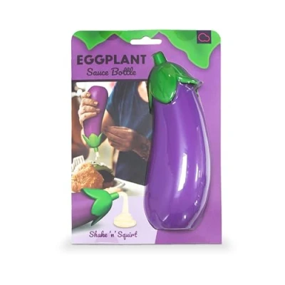 Bild av Bubblegum Stuff aubergine såsflaska kökshjälp, såsflaska, plastflaskor, klämflaska, ketchup flaska, 330 ml