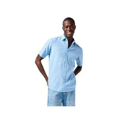 Bild av Wrangler Short Sleeve Regular FIT Skjorta, Storlek: Medium, Blue