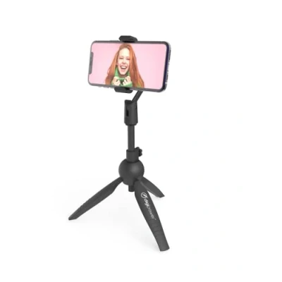 Bild av digipower stativ och videogrepp för smartphones mobiltelefoner, höjdjusterbart trebensstativ, videogrepp, kompatibel med smartphones, TikTok, YouTube, svart DP TPLE