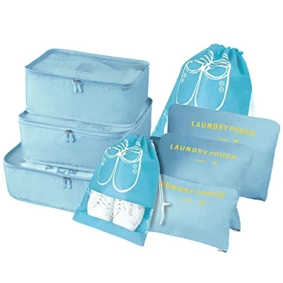 Bild av Vicloon Resväska Organizer, 8st Travel Cube System, Kuvertseparatorer Rese Underkläder Skor Organizers Väskor Förvaring Set