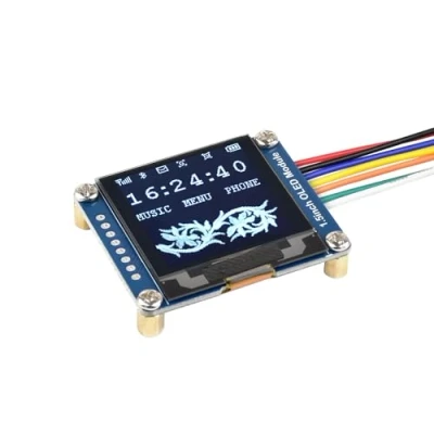 Bild av Waveshare 1.5inch OLED Display Module 128x128 Pixels 16 bit Grey Level with Embedded Controller Communicating via SPI or I2C Interface