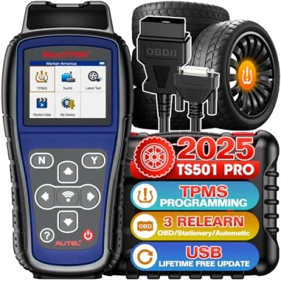 Bild av Autel MaxiTPMS TS501 PRO TPMS Aterställa Verktyg, 2024 Nyaste Däcktrycksövervakningssystem Programmera MX sensorer, Lära Sig om Aktivering, Uppgraderad Version av TS408S TS601