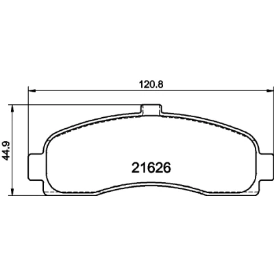 Bild av HELLA 8DB 355 016 501 Jeu de plaquettes frein non préparé pour indicateur d&#039;usure NISSAN: MICRA 2