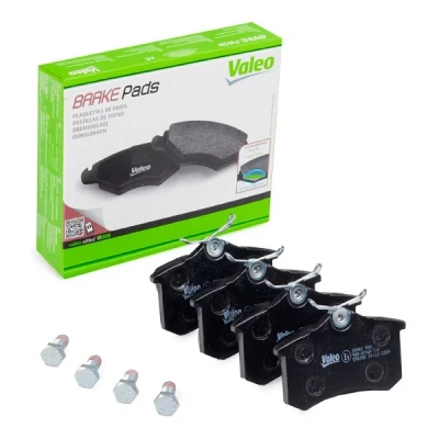 Bild av VALEO 598180 Jeu de plaquettes frein Essieu arrière contact signal d&#039;usure exclu avec kit vis fixation, sans tôle anti bruit