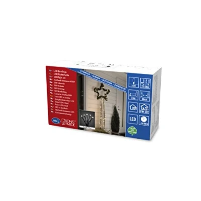 Bild av Konstsmide Micro LED ljusslinga, frostad, 80 varma vita dioder, 30 V extern trafo, vit kabel 3811102