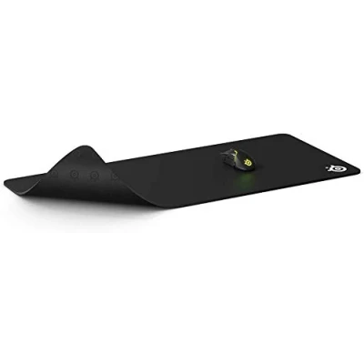 Bild av SteelSeries QcK XXL musmatta i gamingtyg extra tjock halkfri gummibas exklusiv mikrovävd yta optimerad för gamingsensorer maximal kontroll storlek XXL, Svart, 1665781