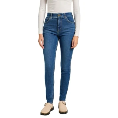 Bild av Lee Ulc Skinny Jeans för kvinnor, Blått format, 33W x 31L