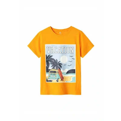 Bild av Name IT pojkar Nkmzelot Ss toppbox, Bright Marigold, 116